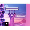 QUEEN TRIPLE BLADES DISPOSABLE PURPLE RAZORS 6 + 2 FREE PACK